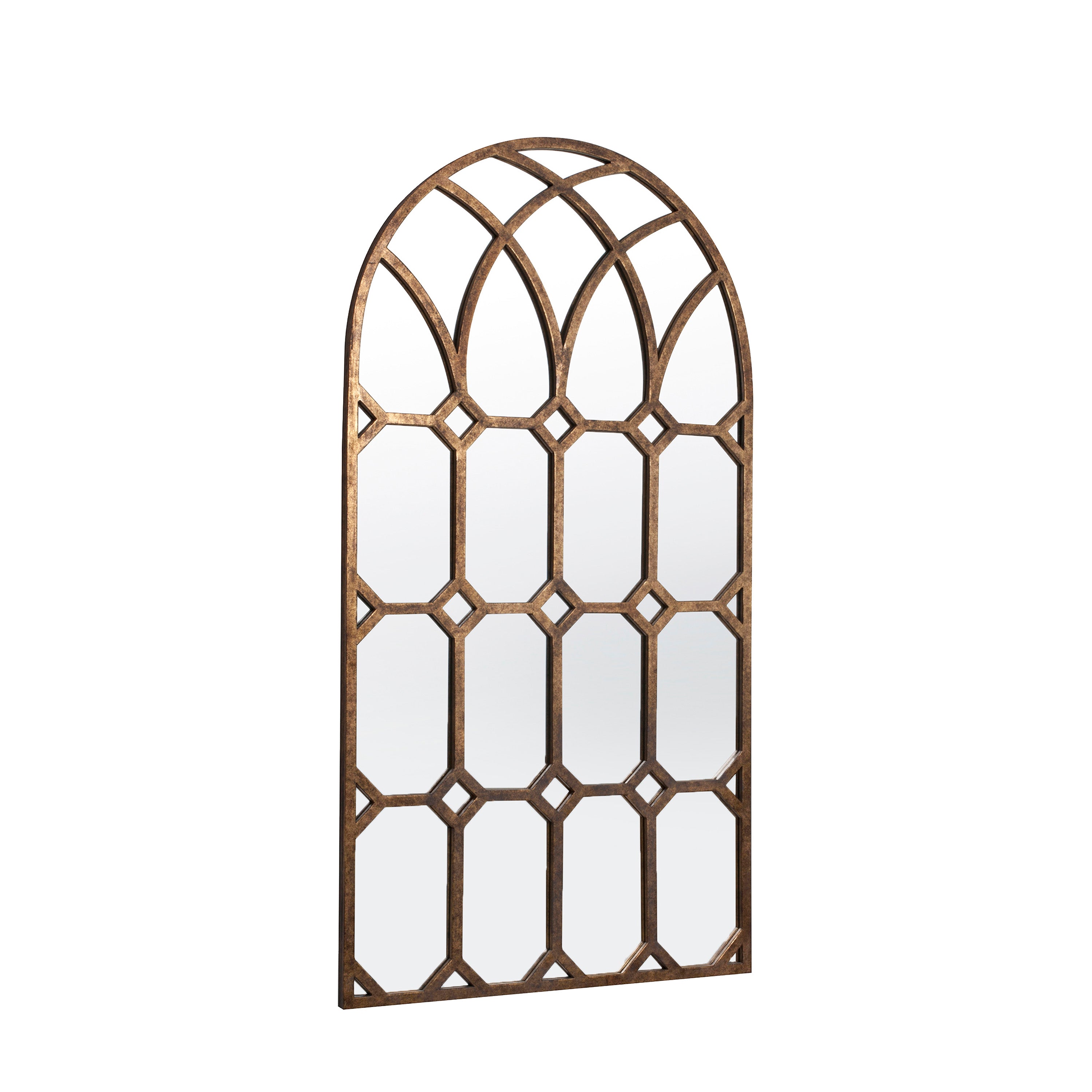 Reda Bronze Arched Window Mirror